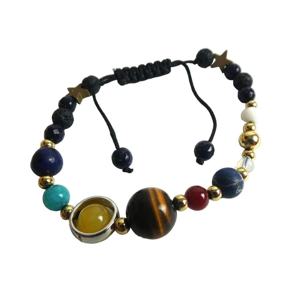 Planet Celestial Beaded Adjustable Cord Bracelet … - image 1